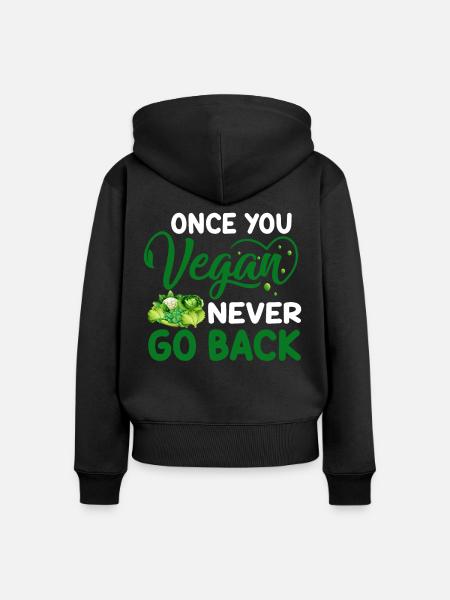 Vegan Veganismus - Frauen Premium Bio Zip Hoodie - Schwarz