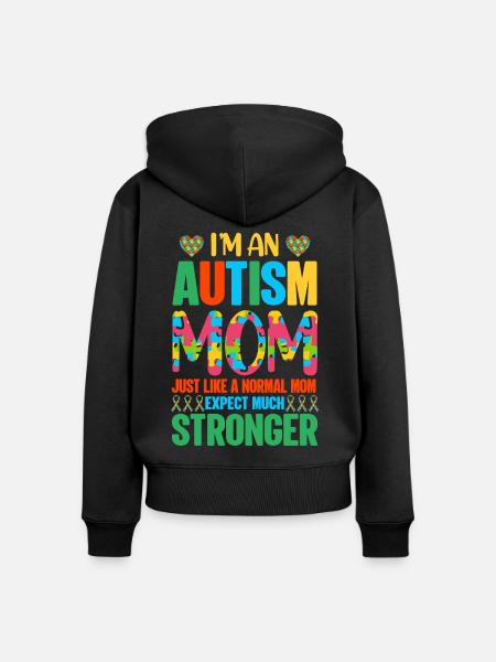 Autismus Autist - Frauen Premium Bio Zip Hoodie - Schwarz