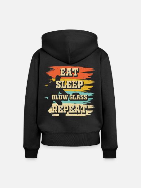 Glasbläser - Frauen Premium Bio Zip Hoodie - Schwarz