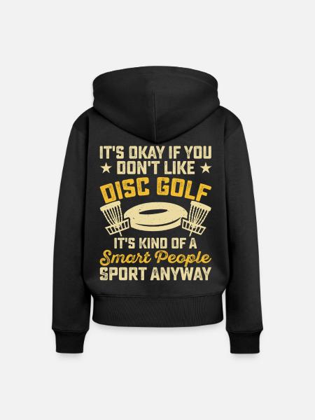 Discgolf Disc Golf - Frauen Premium Bio Zip Hoodie - Schwarz