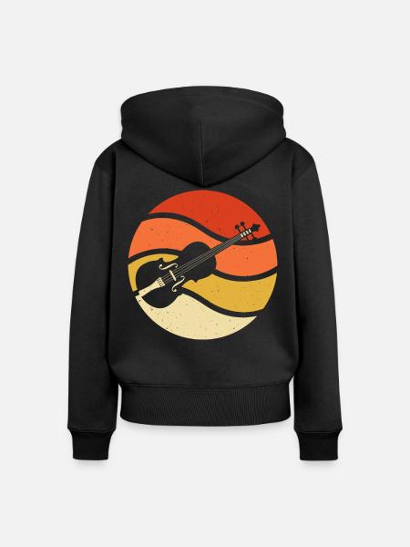 Violine Violinist - Frauen Premium Bio Zip Hoodie - Schwarz