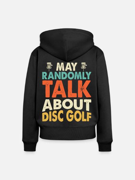 Discgolf Disc Golf - Frauen Premium Bio Zip Hoodie - Schwarz