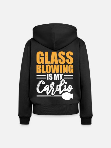 Glasbläser - Frauen Premium Bio Zip Hoodie - Schwarz
