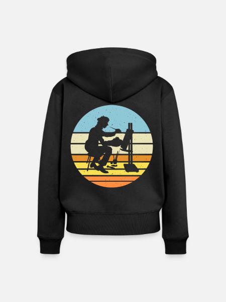 Künstler - Frauen Premium Bio Zip Hoodie - Schwarz