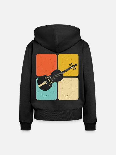 Violine Violinist - Frauen Premium Bio Zip Hoodie - Schwarz