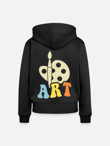 Künstler - Frauen Premium Bio Zip Hoodie - Schwarz