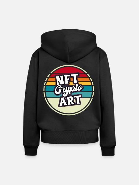 NFT - Frauen Premium Bio Zip Hoodie - Schwarz