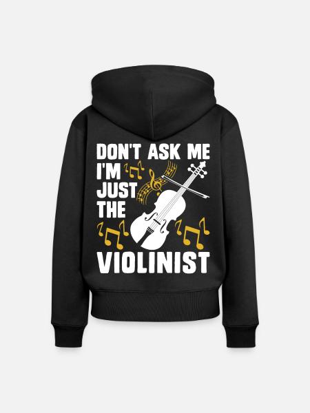 Violine Violinist - Frauen Premium Bio Zip Hoodie - Schwarz