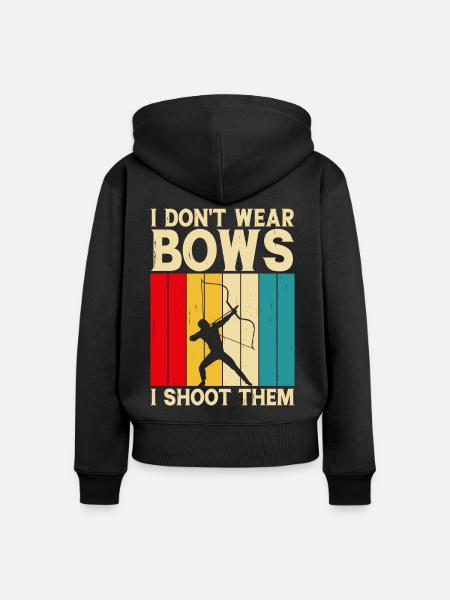 Bogenschütze Bogenschießen - Frauen Premium Bio Zip Hoodie - Schwarz