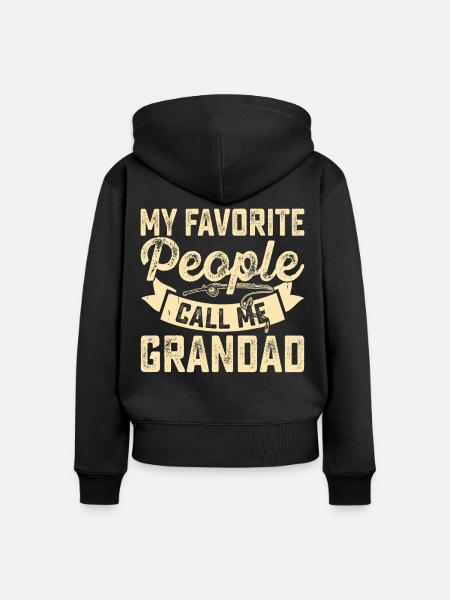 Opa - Frauen Premium Bio Zip Hoodie - Schwarz