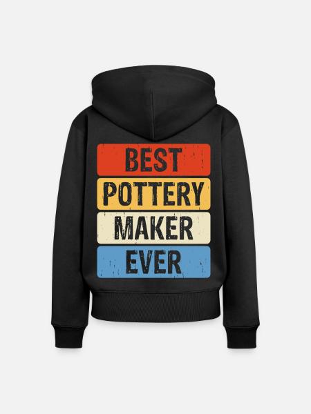 Töpfern Töpferei Töpfer - Frauen Premium Bio Zip Hoodie - Schwarz
