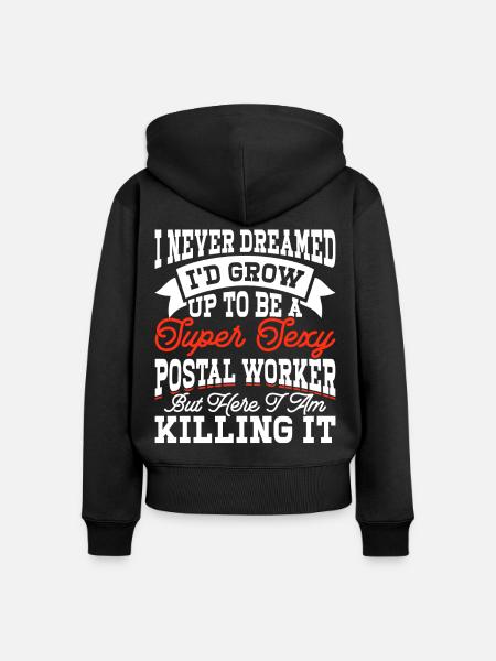 Briefträger Postbote - Frauen Premium Bio Zip Hoodie - Schwarz