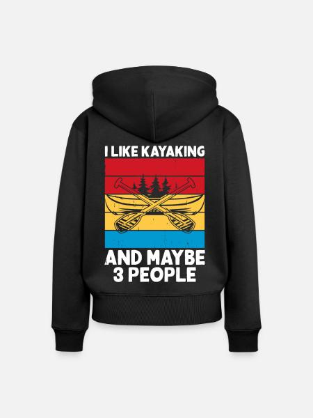 Kajak Kajakfahrer Kajaker - Frauen Premium Bio Zip Hoodie - Schwarz