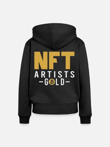 NFT - Frauen Premium Bio Zip Hoodie - Schwarz