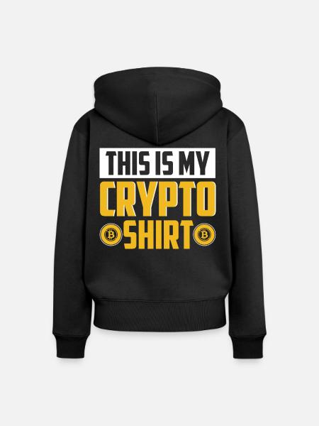 Krypto Kryptowährung - Frauen Premium Bio Zip Hoodie - Schwarz