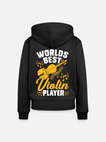 Violine Violinist - Frauen Premium Bio Zip Hoodie - Schwarz