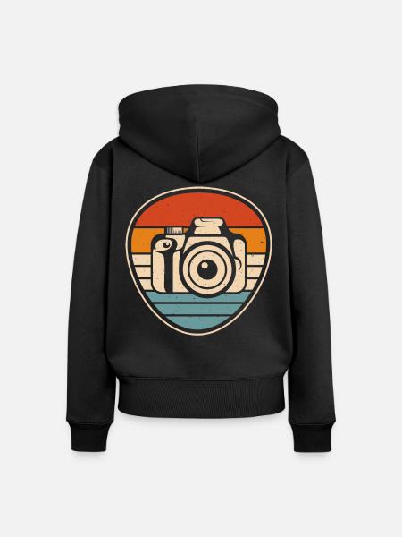 Fotograf - Frauen Premium Bio Zip Hoodie - Schwarz
