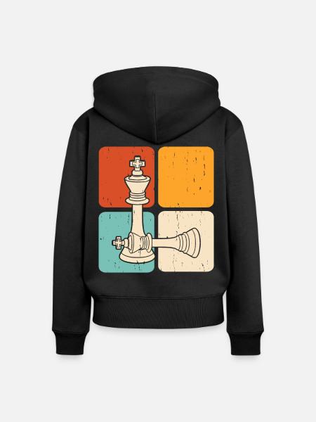 Schach - Frauen Premium Bio Zip Hoodie - Schwarz