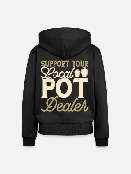 Töpfern Töpferei Töpfer - Frauen Premium Bio Zip Hoodie - Schwarz