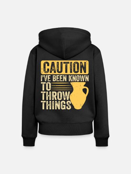 Töpfern Töpferei Töpfer - Frauen Premium Bio Zip Hoodie - Schwarz