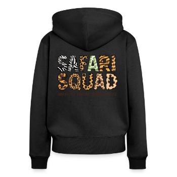 Safari Squad Adventure Together Memories for - Women's Premium Organic Zip Hoodie - black - Back - Julia (174cm)