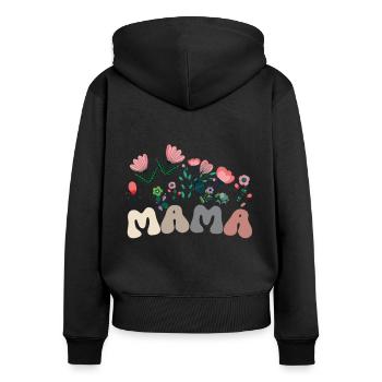 The best mom in the world - Women's Premium Organic Zip Hoodie - black - Back - Julia (174cm)