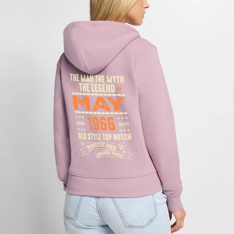 Birthday May 1966 - May 1966 Women's Premium Organic Zip Hoodie
