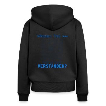 Chemie Labor BMA MTA Shirt - Frauen Premium Bio Zip Hoodie - Schwarz - Hinten - Julia (174cm)