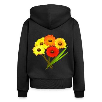 Bouquet - Women's Premium Organic Zip Hoodie - black - Back - Julia (174cm)