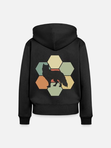 Fuchs Füchse - Frauen Premium Bio Zip Hoodie - Schwarz