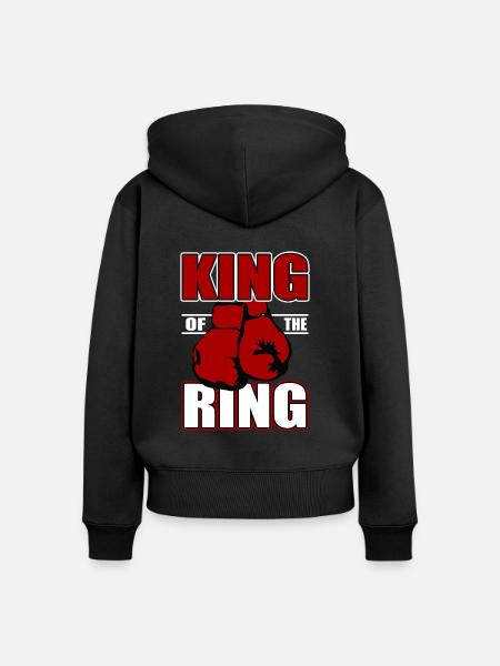 Boxkampf - Frauen Premium Bio Zip Hoodie - Schwarz