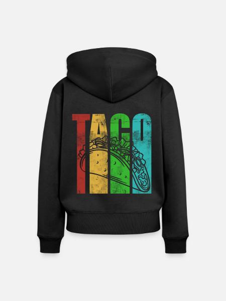 Taco - Frauen Premium Bio Zip Hoodie - Schwarz