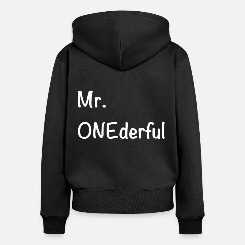 M. ONEderful - Sweat à capuche zippé Premium bio Femme - noir