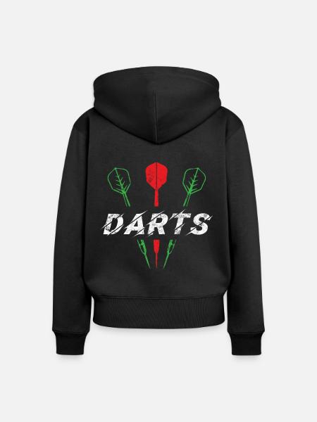 Dart dartpfeile - Frauen Premium Bio Zip Hoodie - Schwarz