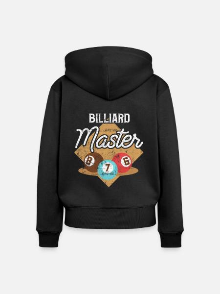 Billiard Spruch billiard - Frauen Premium Bio Zip Hoodie - Schwarz