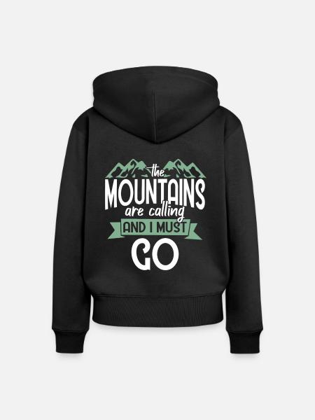 Bergsteiger Bergsteigen - Frauen Premium Bio Zip Hoodie - Schwarz