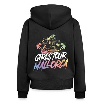 mallorca girls tour dj - Women's Premium Organic Zip Hoodie - black - Back - Julia (174cm)