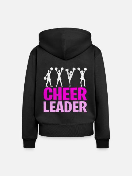 Cheerleader - Frauen Premium Bio Zip Hoodie - Schwarz