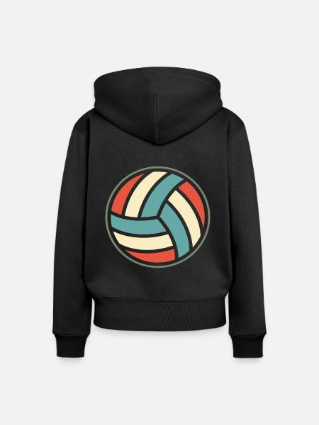 Volleyball team - Frauen Premium Bio Zip Hoodie - Schwarz
