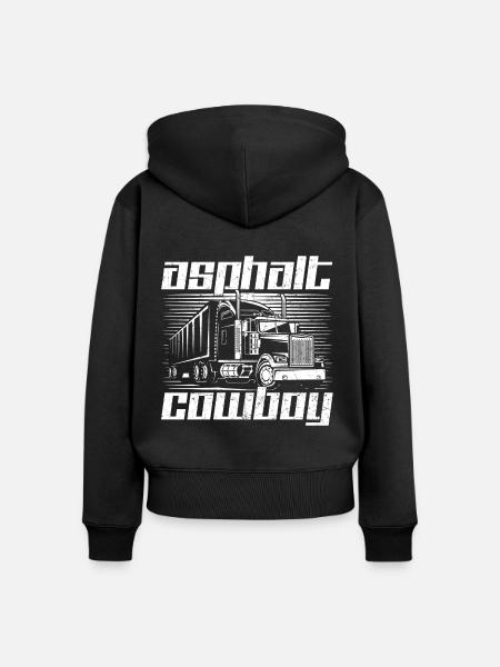 LKW Lastwagen - Frauen Premium Bio Zip Hoodie - Schwarz