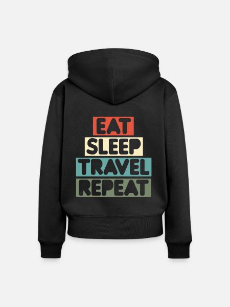 Urlauber Reisender - Frauen Premium Bio Zip Hoodie - Schwarz