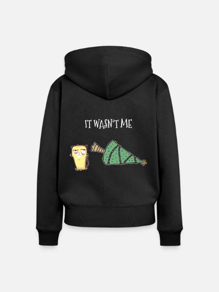 Weihnachten Katze - Frauen Premium Bio Zip Hoodie - Schwarz