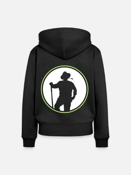 farmer kreis - Frauen Premium Bio Zip Hoodie - Schwarz
