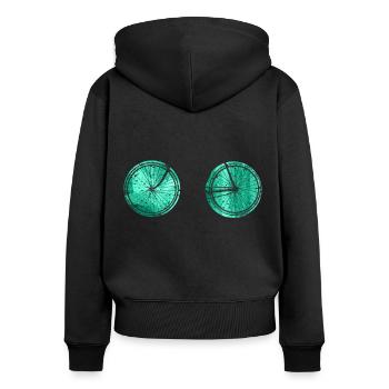 Bicycle - Women's Premium Organic Zip Hoodie - black - Back - Julia (174cm)