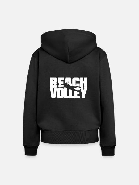 Beachvolleyball - Frauen Premium Bio Zip Hoodie - Schwarz