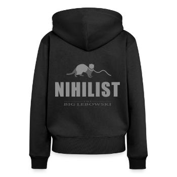 The Big Lebowski - The Nihilist - Women's Premium Organic Zip Hoodie - black - Back - Julia (174cm)