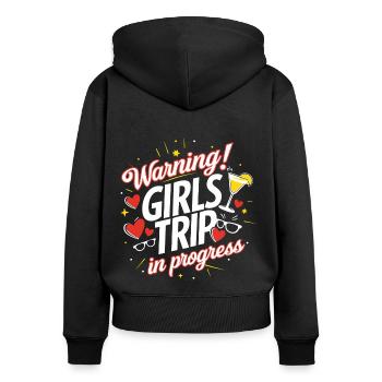 Girls Trip Holiday Holiday Holiday Celebrations - Women's Premium Organic Zip Hoodie - black - Back - Julia (174cm)