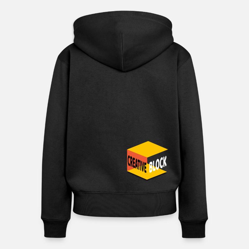 Creative BLOCK - Women's Premium Organic Zip Hoodie - black