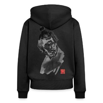 Toshiro Mifune: a great Japanese actor - Women's Premium Organic Zip Hoodie - black - Back - Julia (174cm)