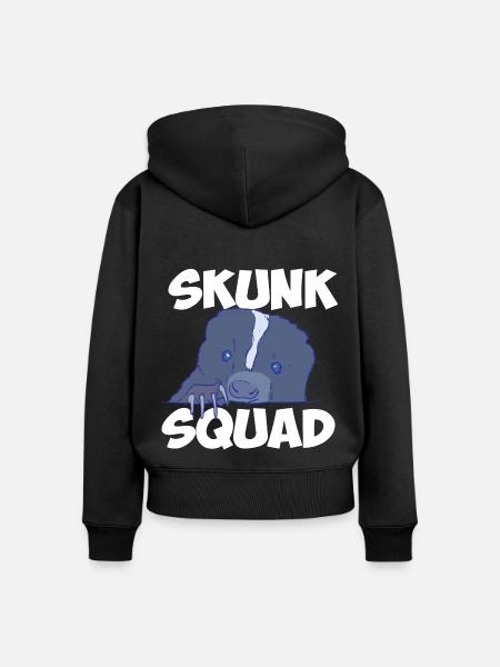 Skunk-Kader - Frauen Premium Bio Zip Hoodie - Schwarz